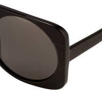 Prabal Gurung Sunglasses Female Square Shiny Black Category 3 Black Lenses PG20C1SUN - WatchPilot