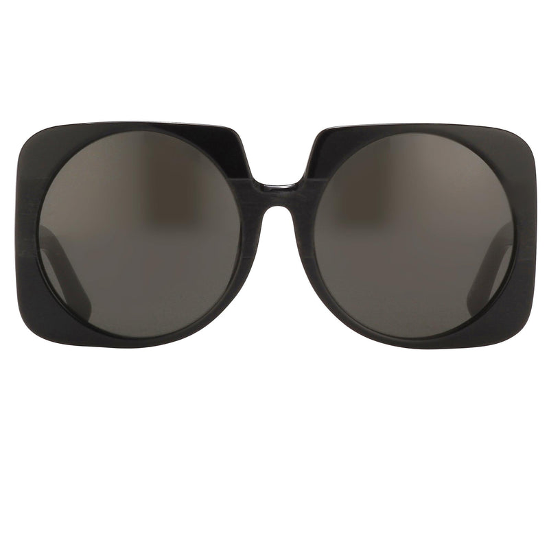 Prabal Gurung Sunglasses Female Square Shiny Black Category 3 Black Lenses PG20C1SUN - WatchPilot