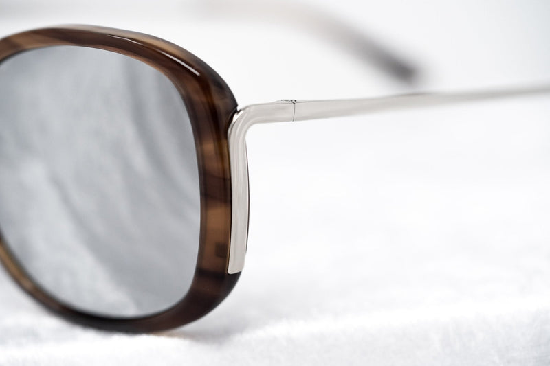 Prabal Gurung Sunglasses Oversized Female Amaretto Brown Frame Category 3 Silver Mirros Lenses PG23C3SUN - WatchPilot