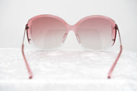 Prabal Gurung Sunglasses Oversized Female Pink to Clear/Metallic Pink Frame Category 1 Pink Gradient Lenses PG23C5SUN - WatchPilot