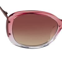 Prabal Gurung Sunglasses Oversized Female Pink to Clear/Metallic Pink Frame Category 1 Pink Gradient Lenses PG23C5SUN - WatchPilot