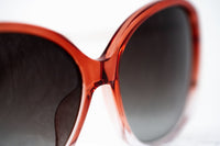 Prabal Gurung Sunglasses Oversized Female Red to Clear/Light Gold Frame Category 3 Grey Graduated Lenses PG23C2SUN - WatchPilot