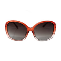 Prabal Gurung Sunglasses Oversized Female Red to Clear/Light Gold Frame Category 3 Grey Graduated Lenses PG23C2SUN - WatchPilot