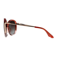 Prabal Gurung Sunglasses Oversized Female Red to Clear/Light Gold Frame Category 3 Grey Graduated Lenses PG23C2SUN - WatchPilot