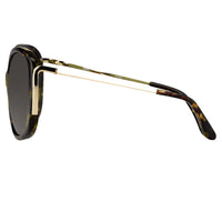 Prabal Gurung Sunglasses Oversized Female Tortoiseshell Frame Category 3 Solid Green Lenses PG23C6SUN - WatchPilot