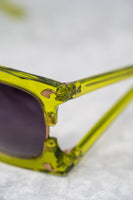 Prabal Gurung Sunglasses Rectangular Apple Green With Purple Category 3 Graduated Lenses PG2C4SUN - WatchPilot