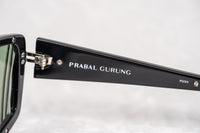 Prabal Gurung Sunglasses Rectangular Black Bar With Green/Purple Mirror Lenses PG3C4SUN - WatchPilot