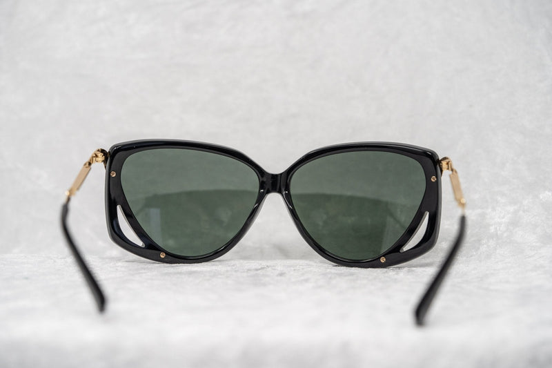 Prabal Gurung Sunglasses Rectangular Black Cut Out With Grey Category 3 Lenses PG4C1SUN - WatchPilot