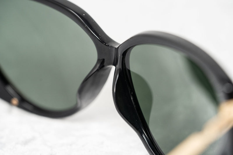 Prabal Gurung Sunglasses Rectangular Black Cut Out With Grey Category 3 Lenses PG4C1SUN - WatchPilot