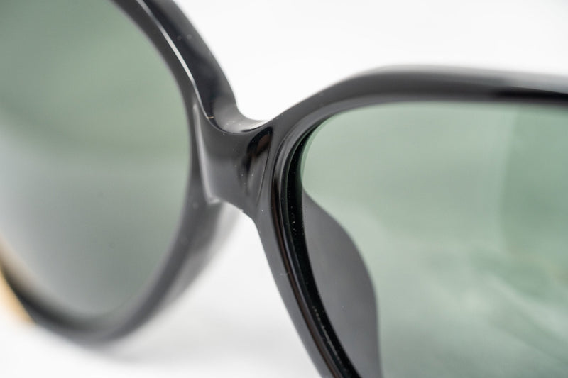 Prabal Gurung Sunglasses Rectangular Black Cut Out With Grey Category 3 Lenses PG4C1SUN - WatchPilot