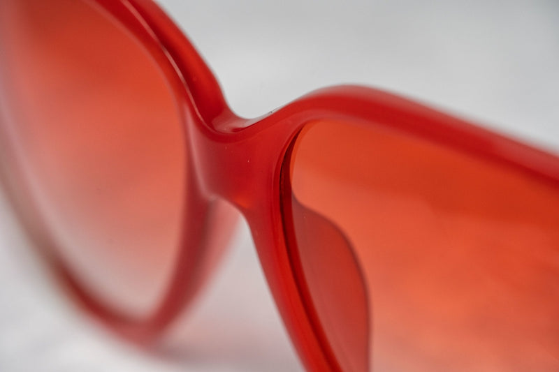 Prabal Gurung Sunglasses Rectangular Red Cut Out With Red Graduated Lenses PG4C3SUN - WatchPilot