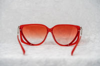 Prabal Gurung Sunglasses Rectangular Red Cut Out With Red Graduated Lenses PG4C3SUN - WatchPilot