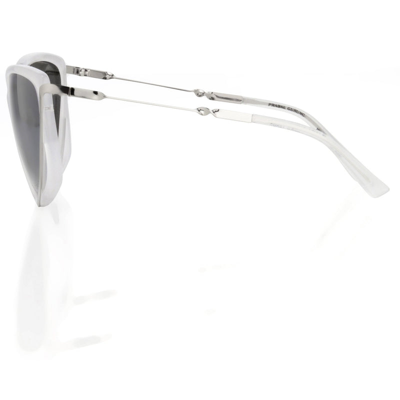 Prabal Gurung Sunglasses Rectangular Smokey White Cut Out With Grey Category 3 Graduated Lenses PG4C2SUN - WatchPilot