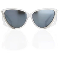 Prabal Gurung Sunglasses Rectangular Smokey White Cut Out With Grey Category 3 Graduated Lenses PG4C2SUN - WatchPilot