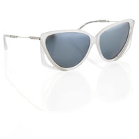 Prabal Gurung Sunglasses Rectangular Smokey White Cut Out With Grey Category 3 Graduated Lenses PG4C2SUN - WatchPilot