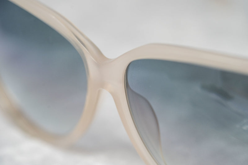 Prabal Gurung Sunglasses Rectangular Smokey White Cut Out With Grey Category 3 Graduated Lenses PG4C2SUN - WatchPilot