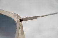 Prabal Gurung Sunglasses Rectangular Smokey White Cut Out With Grey Category 3 Graduated Lenses PG4C2SUN - WatchPilot