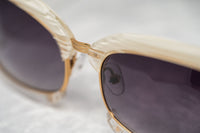 Prabal Gurung Sunglasses Rectangular Textural White With Purple Category 3 Graduated Lenses PG2C2SUN - WatchPilot