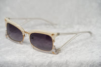 Prabal Gurung Sunglasses Rectangular Textural White With Purple Category 3 Graduated Lenses PG2C2SUN - WatchPilot