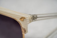 Prabal Gurung Sunglasses Rectangular Textural White With Purple Category 3 Graduated Lenses PG2C2SUN - WatchPilot