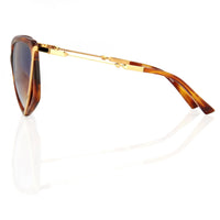 Prabal Gurung Sunglasses Rectangular Tortoise Shell Cut Out With Grey Graduated Flash Mirror Lenses PG4C5SUN - WatchPilot