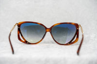 Prabal Gurung Sunglasses Rectangular Tortoise Shell Cut Out With Grey Graduated Flash Mirror Lenses PG4C5SUN - WatchPilot