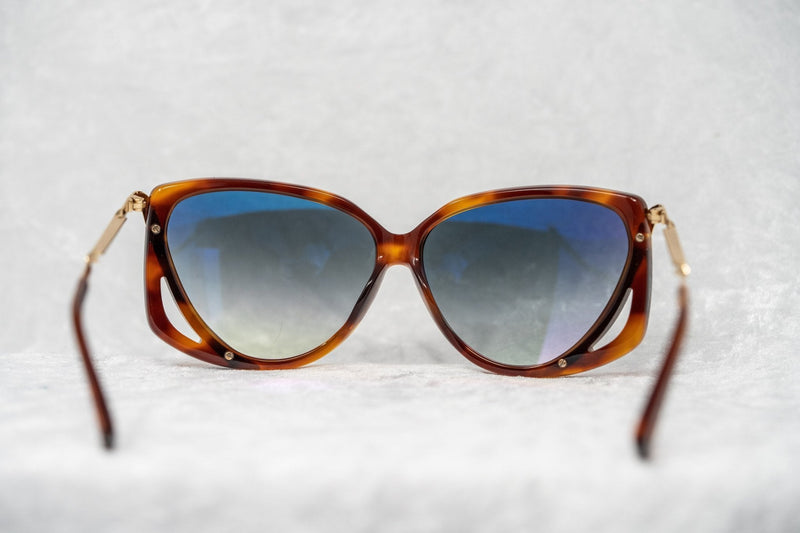 Prabal Gurung Sunglasses Rectangular Tortoise Shell Cut Out With Grey Graduated Flash Mirror Lenses PG4C5SUN - WatchPilot