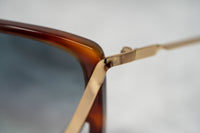 Prabal Gurung Sunglasses Rectangular Tortoise Shell Cut Out With Grey Graduated Flash Mirror Lenses PG4C5SUN - WatchPilot