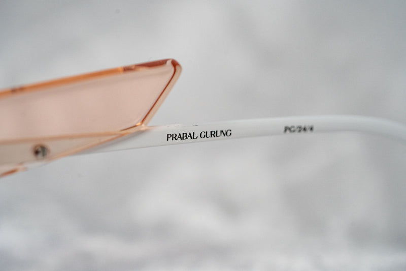 Prabal Gurung Sunglasses Round Crimson Ivory White With Dark Grey Category 3 Graduated Lenses PG24C4SUN - WatchPilot