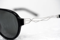 Prabal Gurung Sunglasses Unisex Aviator Black Acetate CAT3 Grey Lenses PG16C1SUN - WatchPilot