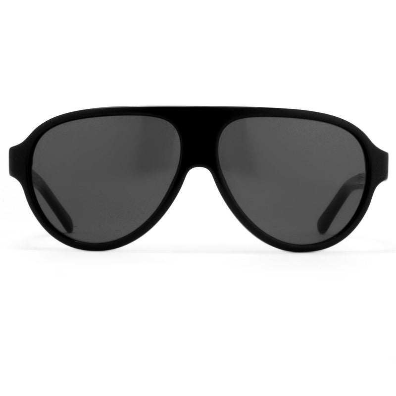 Prabal Gurung Sunglasses Unisex Aviator Black Acetate CAT3 Grey Lenses PG16C1SUN - WatchPilot