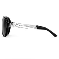 Prabal Gurung Sunglasses Unisex Aviator Black Acetate CAT3 Grey Lenses PG16C1SUN - WatchPilot