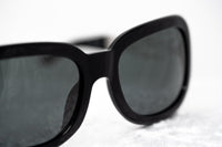 Prabal Gurung Sunglasses Women's Rectangle Black Acetate CAT3 Grey Lenses PG13C1SUN - WatchPilot