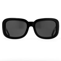 Prabal Gurung Sunglasses Women's Rectangle Black Acetate CAT3 Grey Lenses PG13C1SUN - WatchPilot