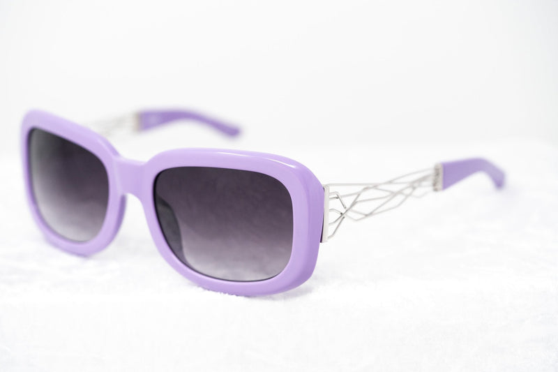 Prabal Gurung Sunglasses Women's Rectangle Purple Acetate CAT2 Grey Gradient Lenses PG13C4SUN - WatchPilot