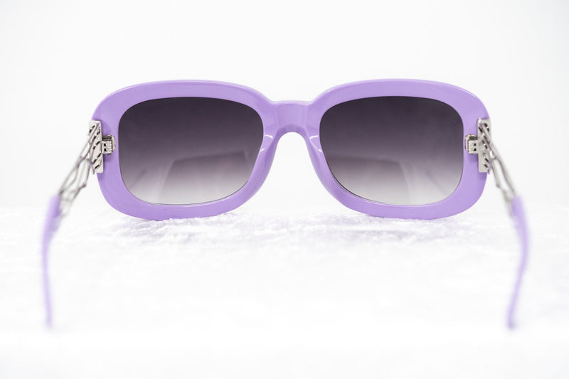 Prabal Gurung Sunglasses Women's Rectangle Purple Acetate CAT2 Grey Gradient Lenses PG13C4SUN - WatchPilot