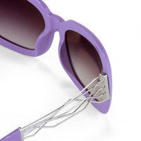 Prabal Gurung Sunglasses Women's Rectangle Purple Acetate CAT2 Grey Gradient Lenses PG13C4SUN - WatchPilot