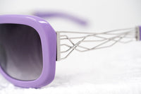 Prabal Gurung Sunglasses Women's Rectangle Purple Acetate CAT2 Grey Gradient Lenses PG13C4SUN - WatchPilot