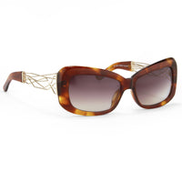 Prabal Gurung Sunglasses Women's Rectangle Tortoise Shell Acetate and Light Gold with CAT2 Grey Lenses PG14C2SUN - WatchPilot