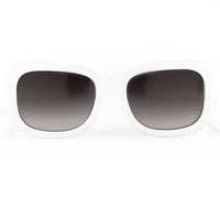 Prabal Gurung Sunglasses Women's Rectangle White Acetate CAT2 Grey Lenses PG13C3SUN - WatchPilot