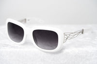 Prabal Gurung Sunglasses Women's Rectangle White Acetate CAT2 Grey Lenses PG13C3SUN - WatchPilot