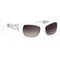 Prabal Gurung Sunglasses Women's Rectangle White Acetate CAT2 Grey Lenses PG14C3SUN - WatchPilot