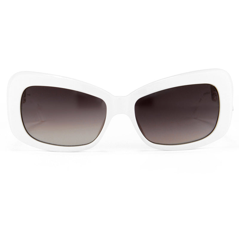 Prabal Gurung Sunglasses Women's Rectangle White Acetate CAT2 Grey Lenses PG14C3SUN - WatchPilot