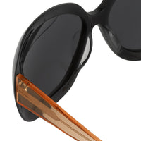 Rue De Mail Sunglasses Oversized Translucent Black with Black Lenses RDM2C2SUN - WatchPilot