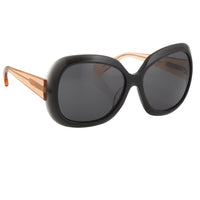 Rue De Mail Sunglasses Oversized Translucent Black with Black Lenses RDM2C2SUN - WatchPilot