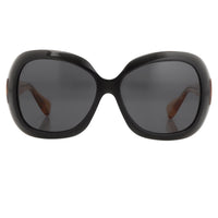 Rue De Mail Sunglasses Oversized Translucent Black with Black Lenses RDM2C2SUN - WatchPilot