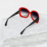 Rue De Mail Sunglasses Oversized Translucent Red with Grey Graduated Lenses RDM2C4SUN - WatchPilot