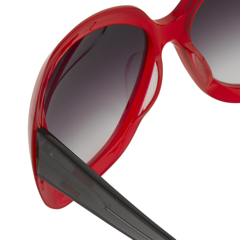 Rue De Mail Sunglasses Oversized Translucent Red with Grey Graduated Lenses RDM2C4SUN - WatchPilot