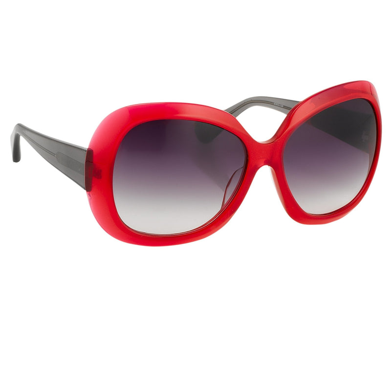 Rue De Mail Sunglasses Oversized Translucent Red with Grey Graduated Lenses RDM2C4SUN - WatchPilot