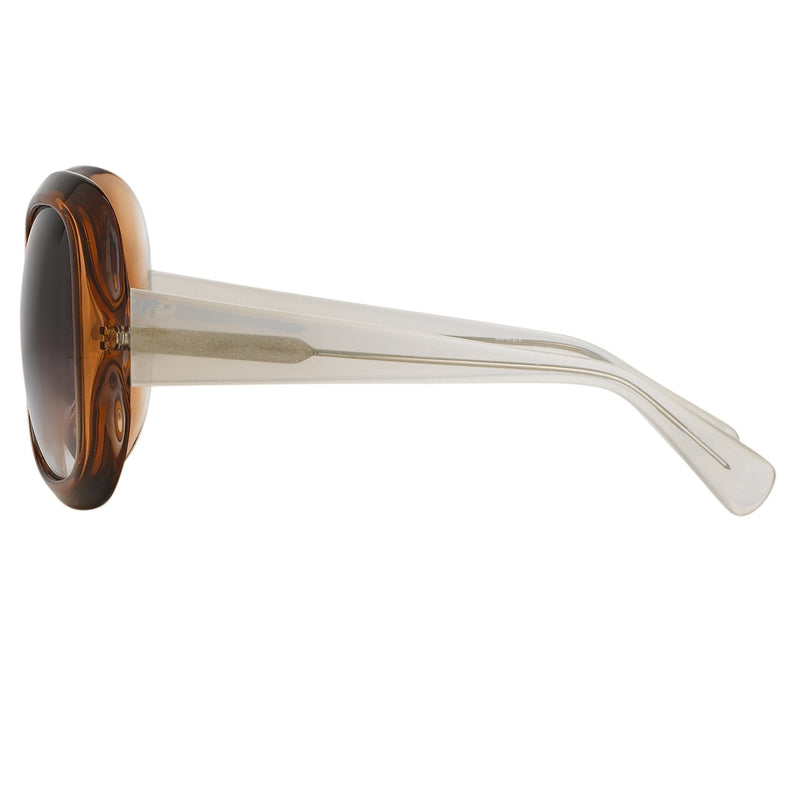 Rue De Mail Sunglasses Oversized Translucent Terracotta with Grey Graduated Lenses RDM2C3SUN - WatchPilot